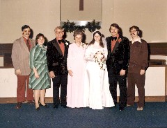 David Dorrough; Marilyn Crabill; Bruce Dorrough; Julia (Judy) Kish Dorrough; Becky Clabaugh; Mike Clabaugh; Dan Dorrough; Family Wedding